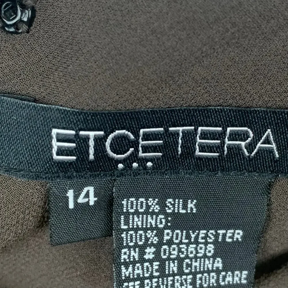 Etcetera 100% Silk Skirt Womens Size 14 Brown Fairy Wimsygoth